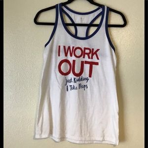 Athletic activewear workout shirt tank top